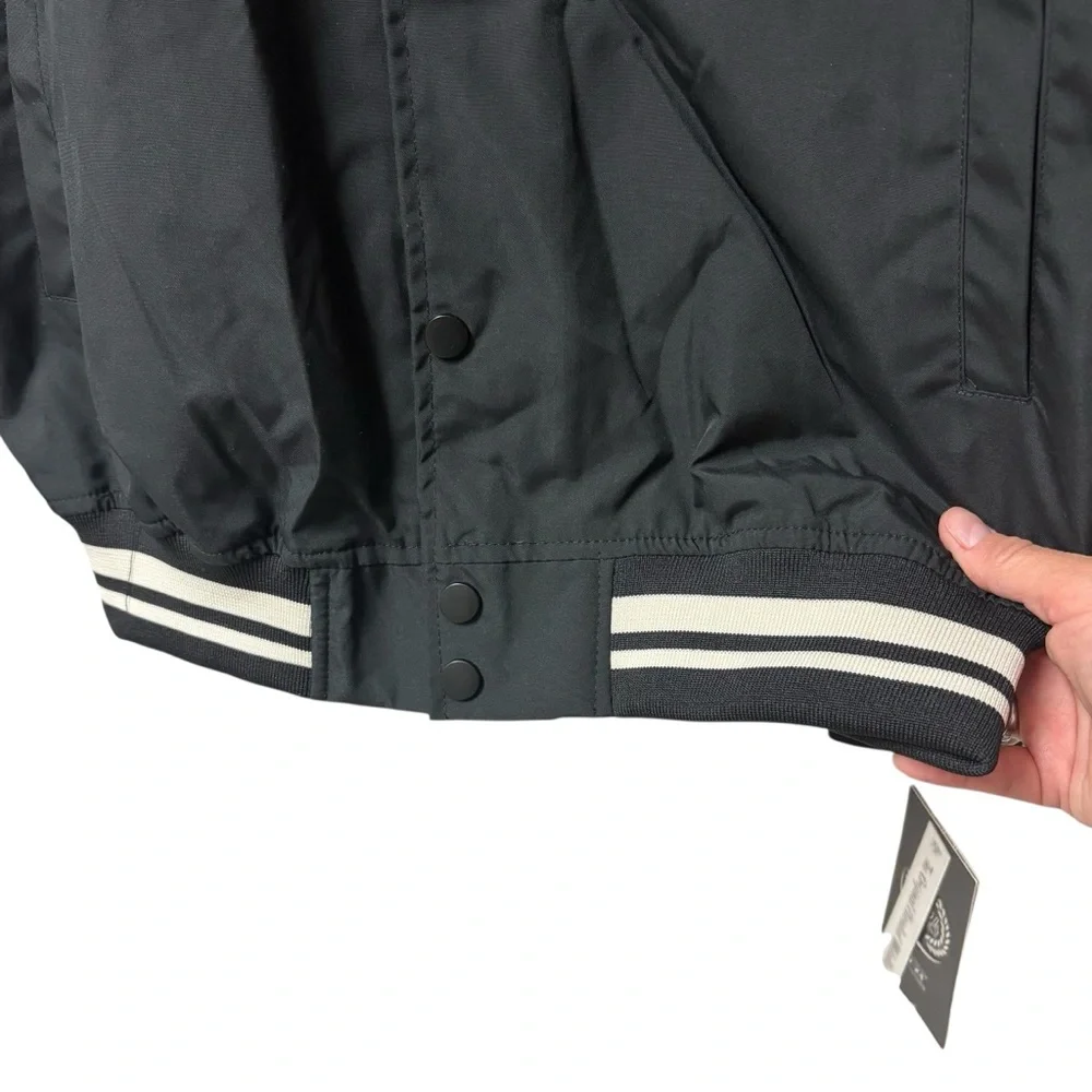 CR-24 Chrome Edge Bordo Cromato Black Gold Bomber Varsity Streetwear Jacket Med